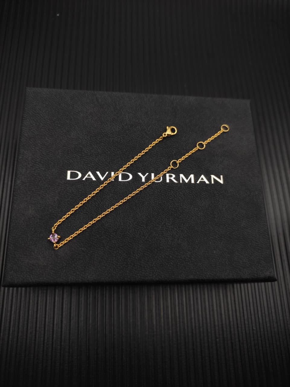 David Yurman Gold Bracelet with Amethyst Gemstone